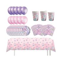 Conjunto De Utensílios De Festa Descartáveis Com Padrão De Borboleta Para Chá De Bebê E Aniversário
