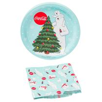 Conjunto de utensílios de festa Silver Buffalo Coca-Cola Polar Bears, pacote com 32 Conjunto de utensílios de festa Silver Buffalo Coca-Cola Polar Bears, pacote com 32