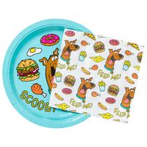 Conjunto de utensílios de festa Silver Buffalo Scooby Doo Scooby Scooby Snacks Conjunto de utensílios de festa Silver Buffalo Scooby Doo Scooby Scooby Snacks