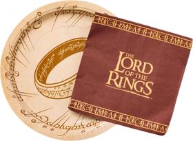 Conjunto de utensílios de festa Silver Buffalo The Lord of the Rings, pacote com 32 Conjunto de utensílios de festa Silver Buffalo The Lord of the Rings, pacote com 32