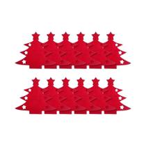 Conjunto De Utensílios De Mesa De Feltro Para Árvore De Natal Com 12 Peças, Design Clássico Para