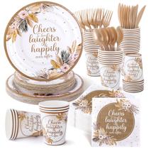 Conjunto de utensílios de mesa descartáveis EYNDYN Boho Bridal Shower 350 unidades