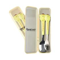 Conjunto De Utensílios De Mesa Em Silicone Para Crianças Sanrio Kuromi Hello Kitty Melody