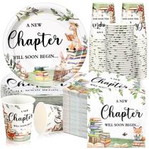 Conjunto de utensílios de mesa Hushee A New Chapter Book Baby Shower x50