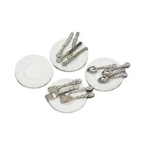 Conjunto De Utensílios De Mesa Miniatura Vintage Para Casa De Bonecas 16Pcs/20Pcs Mini Talheres Faca Conjunto De Utensílios De Mesa Miniatura Vintage Para Casa De Bonecas 16Pcs/20Pcs Mini Talheres Faca