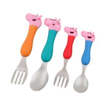 Conjunto De Utensílios De Mesa Peppa Pig Para Crianças, Garfo, Colher, Boneco De Ação, Brinquedo