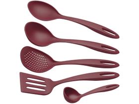 Conjunto de Utensílios de Nylon Tramontina Ability Vermelho 5 Peças