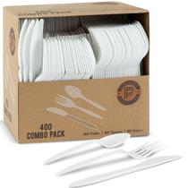 Conjunto de utensílios de plástico descartáveis PLASTICPRO 400 Pack