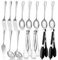 Conjunto de utensílios de serviço Life Musican Silver Stainless Steel 15 unidades