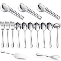 Conjunto de utensílios de serviço Patelai em aço inoxidável 15 peças Conjunto de utensílios de serviço Patelai em aço inoxidável 15 peças