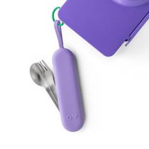 Conjunto de utensílios de viagem Omie OmieBox UP com estojo de aço inoxidável Conjunto de utensílios de viagem Omie OmieBox UP com estojo de aço inoxidável