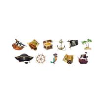 Conjunto De Utensílios Descartáveis Pirata Para Meninos Com Tema De Aventura, Pratos, Guardanapos,