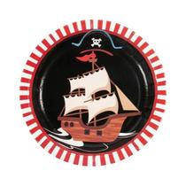 Conjunto De Utensílios Descartáveis Pirata Para Meninos Com Tema De Aventura, Pratos, Guardanapos,