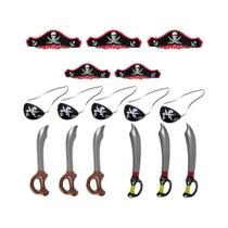 Conjunto De Utensílios Descartáveis Pirata Para Meninos Com Tema De Aventura, Pratos, Guardanapos,