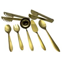 Conjunto De Utensílios Dourado 7 Peças Fineza Conjunto De Utensílios Dourado 7 Peças Fineza