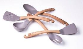 Conjunto de Utensílios em Nylon Nature 5 Pçs Cinza - Hercules
