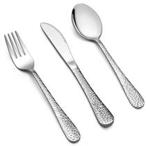 Conjunto de utensílios infantis LIANYU em aço inoxidável de 15 peças martelado Conjunto de utensílios infantis LIANYU em aço inoxidável de 15 peças martelado