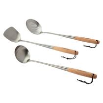 Conjunto de Utensílios Wok Cuisinart 3 Peças - Aço Inoxidável