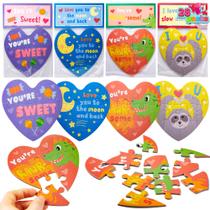 Conjunto de Vale-Presentes Dia dos Namorados com Quebra-Cabeça de Coração (28 Peças)