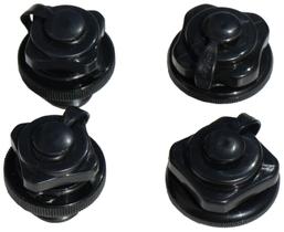Conjunto de válvulas Boston de reposição Solstice by Swimline Black, pacote com 4
