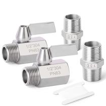 Conjunto de válvulas de esfera GASHER 304 em aço inoxidável 1/2 NPT