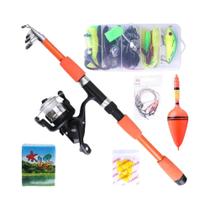 Conjunto De Vara De Pesca Telescópica De Fibra De Carbono 1.8/2.1m Com Carretilha E Bolsa NGB - Kit