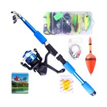 Conjunto De Vara De Pesca Telescópica De Fibra De Carbono 1.8/2.1m Com Carretilha E Bolsa NGB - Kit