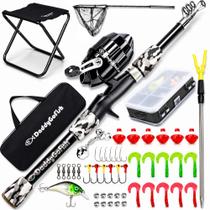 Conjunto de Vara e Carretilha para Pesca DaddyGoFish 1,5m para Crianças Conjunto de Vara e Carretilha para Pesca DaddyGoFish 1,5m para Crianças
