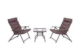 Conjunto de Varanda 3 Peças Taupe Just Home Collection