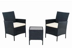 Conjunto De Varanda Arles 3 Peças Preto Just Home Collection