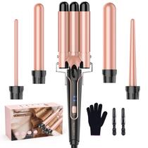 Conjunto de varinha de ferro de ondulação BESTOPE PRO Waver 5 em 1 para mulheres