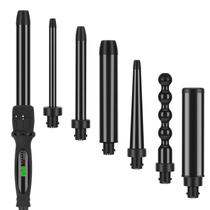 Conjunto de varinhas de ferro ondulado PARWIN PRO BEAUTY 7 em 1 com LCD preto Conjunto de varinhas de ferro ondulado PARWIN PRO BEAUTY 7 em 1 com LCD preto