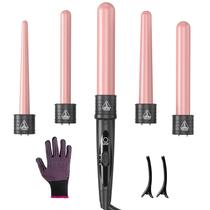 Conjunto de varinhas de ondulação Amgcive 5 em 1 com barris de cerâmica