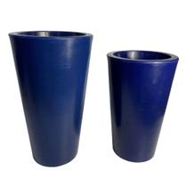 Conjunto de Vasos Altos de Polietileno de Planta Liso Brilho