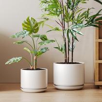 Conjunto de Vasos de Cerâmica LE TAUCI 25+30cm para Ambiente Interno Branco Conjunto de Vasos de Cerâmica LE TAUCI 25+30cm para Ambiente Interno Branco