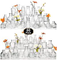 Conjunto de vasos Glass Bud Arme, 60 unidades de flores a granel de vidro transparente