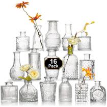 Conjunto de vasos Glass Bud Arme Vintage Design, 16 unidades para peças centrais Conjunto de vasos Glass Bud Arme Vintage Design, 16 unidades para peças centrais
