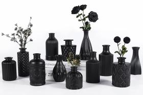 Conjunto de vasos Glass Bud TBWIND, 12 unidades para flores pretas