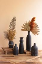 Conjunto de vasos KALALOU Modern Black Clay 5 peças Conjunto de vasos KALALOU Modern Black Clay 5 peças