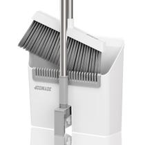 Conjunto de vassouras e pás de lixo JOYMOOP White com design de ângulo vertical