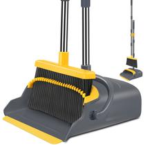 Conjunto de vassouras e pás de lixo kelamayi Upgrade Self-Cleaning Grey Conjunto de vassouras e pás de lixo kelamayi Upgrade Self-Cleaning Grey