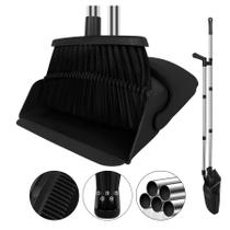 Conjunto de vassouras e pás de lixo UDUK Household com cabo de 130 cm de comprimento
