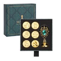 Conjunto de vedação de cera TOCCOOL Vintage Lacquer Seal para cartões Conjunto de vedação de cera TOCCOOL Vintage Lacquer Seal para cartões