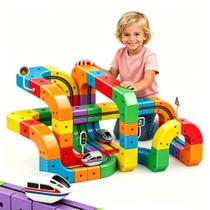 Conjunto de Veículos de Brinquedo JWXTOYGDCN Pista de Corrida Elétrica 3D 123 Peças