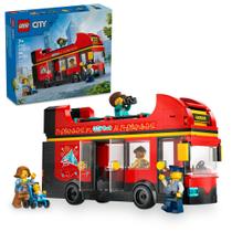 Conjunto de veículos de brinquedo LEGO City Red Sightseeing Bus