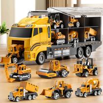Conjunto de Veículos de Construção com Tapete - Brinquedo para Meninos de 3 a 8 Anos