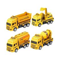 Conjunto De Veículos De Construção Pequenos, 4 Peças, Brinquedos STEM Movidos Por Fricção Para