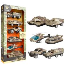 Conjunto de veículos fundidos sob pressão Lollipop US Army 6 Vehicles para crianças 4-7 Conjunto de veículos fundidos sob pressão Lollipop US Army 6 Vehicles para crianças 4-7