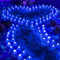 Conjunto de velas com luzes de chá LED de pétalas de rosa e coração artificiais