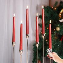 Conjunto de velas cônicas LED sem chama Lamp Eywamage Red 6